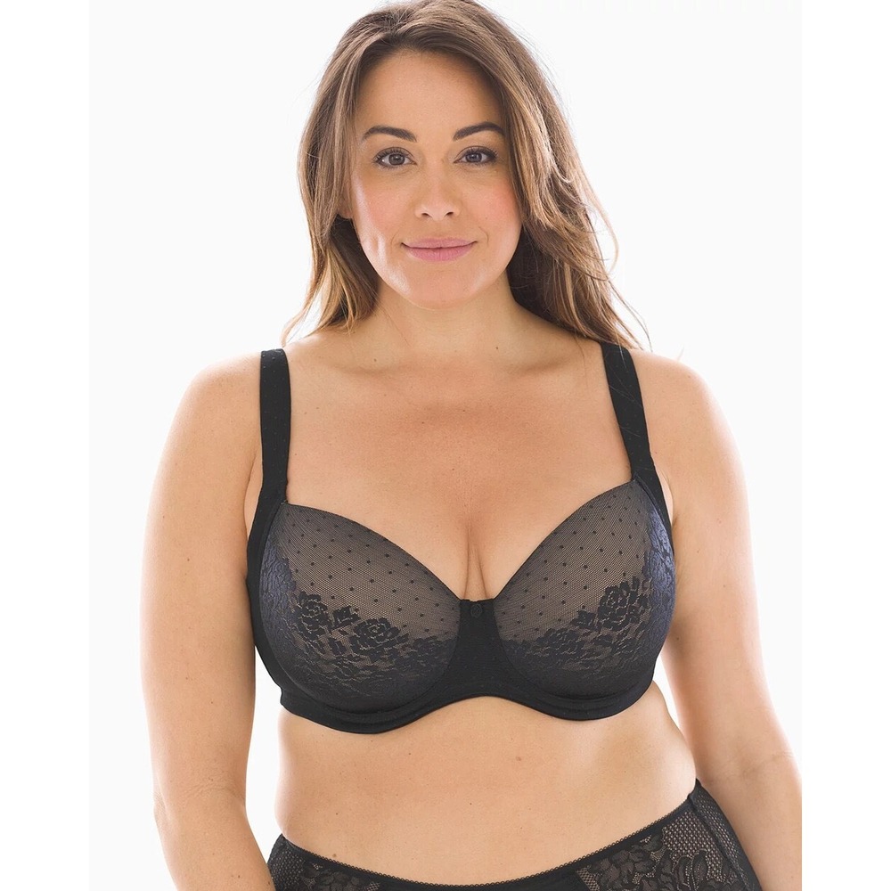 Soma Bra Stunning Support Full Coverage Size 36DD Black Women's NWT